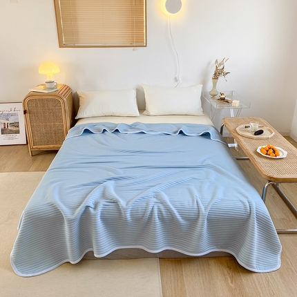 尺素 2025新款针织棉夏被系列-马卡龙 马卡龙-天蓝