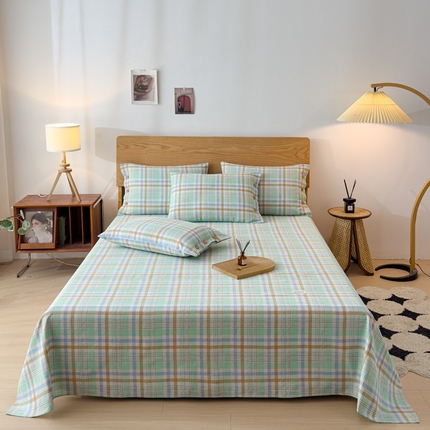 91家纺网 家纺一手货源 找家纺 （总）仟网汇 2025新款无印纽扣原棉老粗布三件套