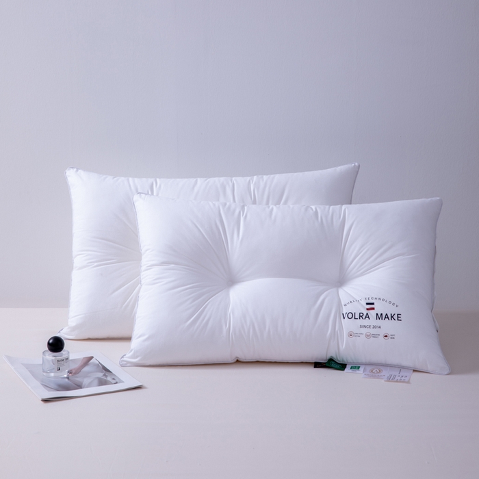 91家纺网 家纺一手货源 找家纺 凌云家纺 2025新款全棉高中低枕60新疆长绒棉立体5星级酒店枕纯棉白色枕 全棉低枕芯