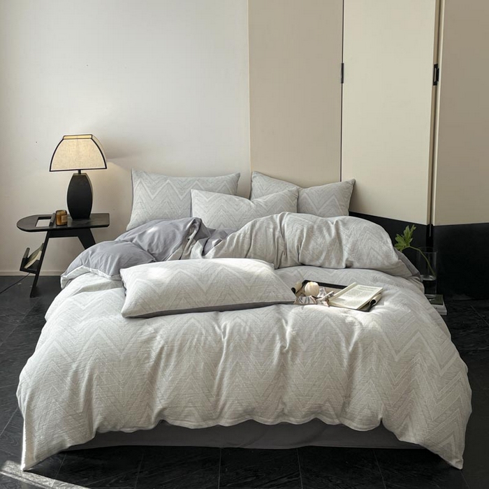 91家纺网 家纺一手货源 找家纺 （总）ab家纺 2025新款全棉三层纱小提花四件套