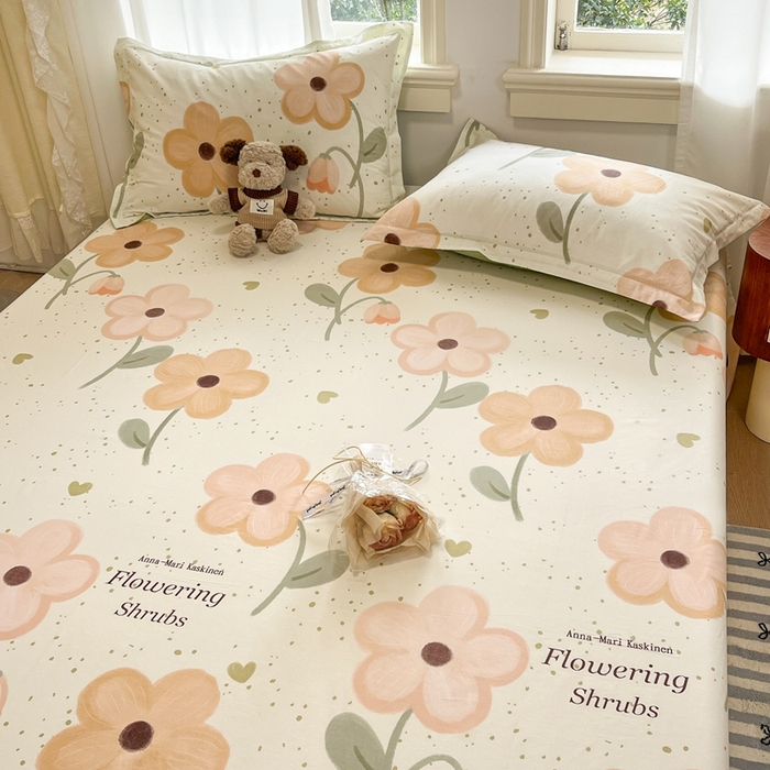 91家纺网 家纺一手货源 找家纺 菲梵家纺 2025新款小清新喷气印花全棉单品被套 曼影花幕