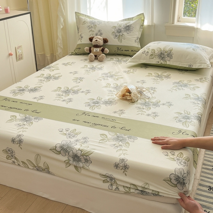 91家纺网 家纺一手货源 找家纺 菲梵家纺 2025新款小清新喷气印花全棉单品被套 缪斯女神