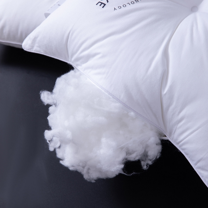 91家纺网 家纺一手货源 找家纺 凌云家纺 2025新款全棉高中低枕60新疆长绒棉立体5星级酒店枕纯棉白色枕 全棉中枕芯