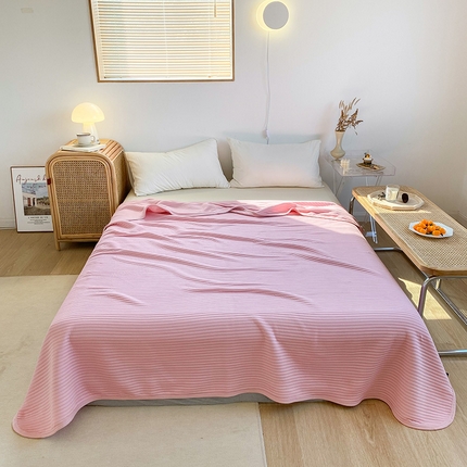 尺素 2025新款针织棉夏被系列-马卡龙 马卡龙-纯粉