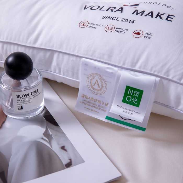 91家纺网 家纺一手货源 找家纺 凌云家纺 2025新款全棉高中低枕60新疆长绒棉立体5星级酒店枕纯棉白色枕 全棉中枕芯