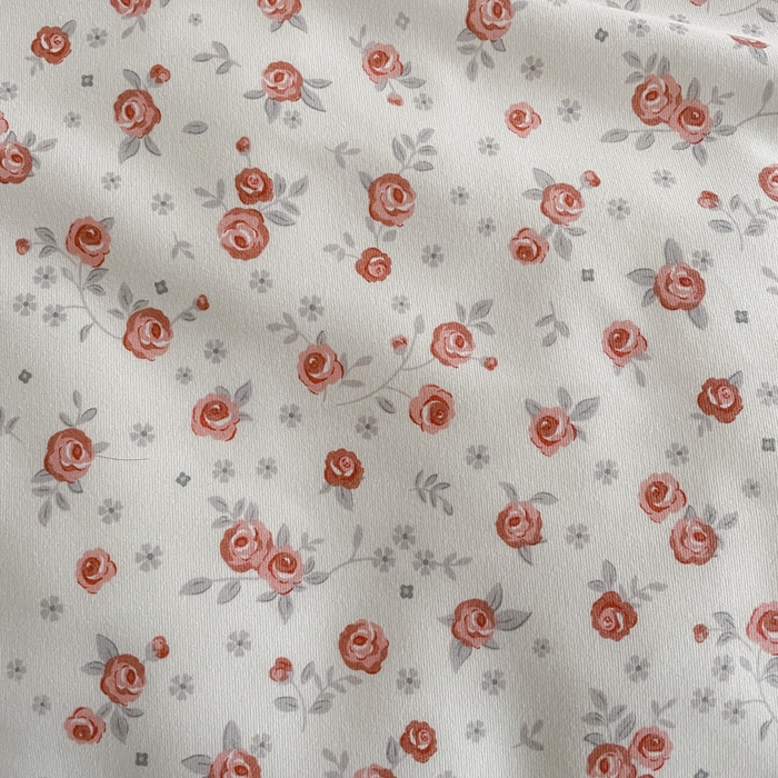 91家纺网 家纺一手货源 找家纺 仟网汇 2025新款小清新有氧针织棉双层纱系列四件套 勿忘我