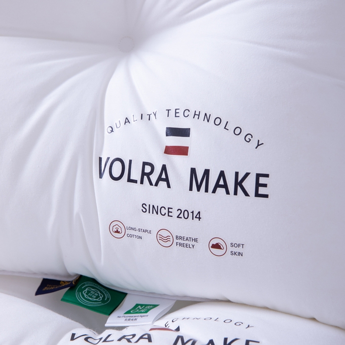 91家纺网 家纺一手货源 找家纺 凌云家纺 2025新款全棉高中低枕60新疆长绒棉立体5星级酒店枕纯棉白色枕 全棉低枕芯