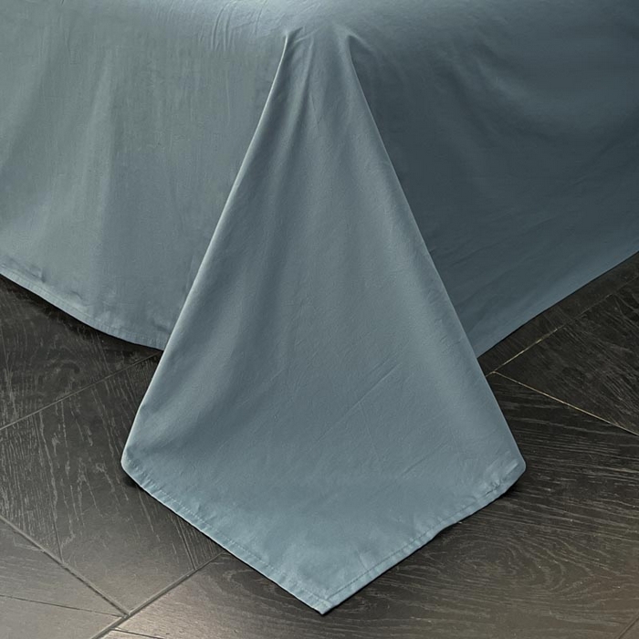 91家纺网 家纺一手货源 找家纺 ab家纺 2025新款全棉三层纱小提花四件套 素影-兰