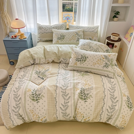 91家纺网 家纺一手货源 找家纺 （总）捌月 2025新款舒适全棉印花四件套