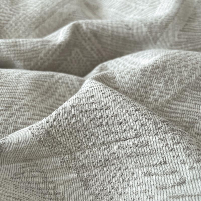 91家纺网 家纺一手货源 找家纺 ab家纺 2025新款全棉三层纱小提花四件套 伯爵-灰