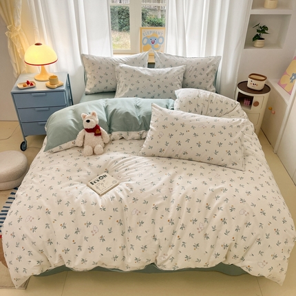 91家纺网 家纺一手货源 找家纺 （总）捌月 2025新款舒适全棉印花四件套