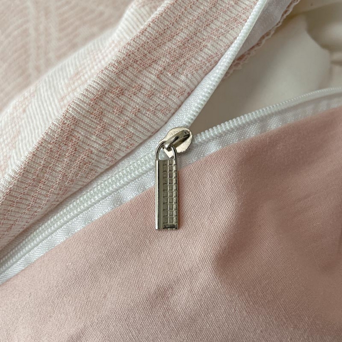 91家纺网 家纺一手货源 找家纺 ab家纺 2025新款全棉三层纱小提花四件套 伯爵 - 豆沙