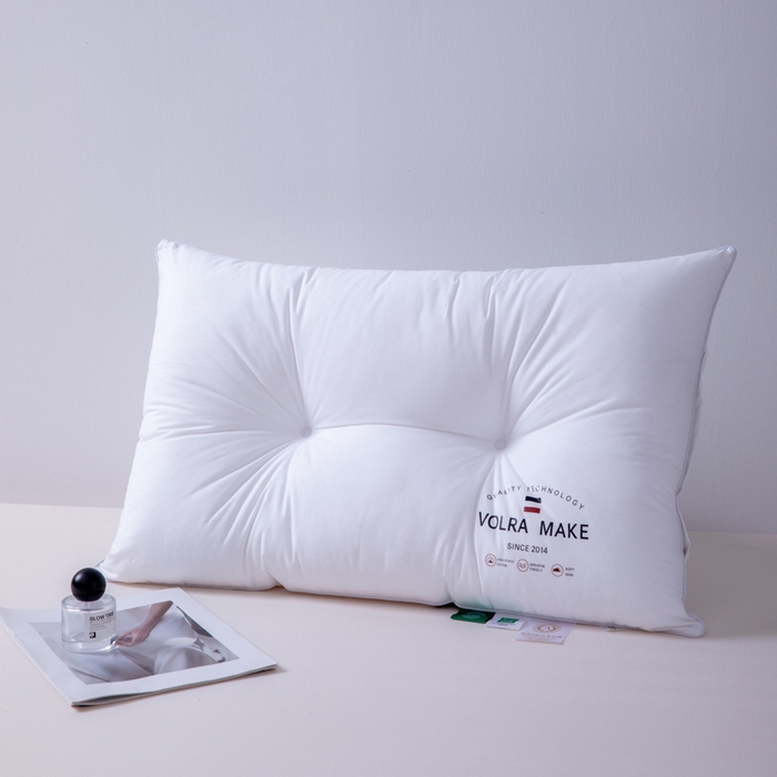 91家纺网 家纺一手货源 找家纺 凌云家纺 2025新款全棉高中低枕60新疆长绒棉立体5星级酒店枕纯棉白色枕 全棉低枕芯