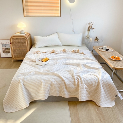 91家纺网 家纺一手货源 找家纺 （总）尺素 2025新款针织棉夏被系列-条纹