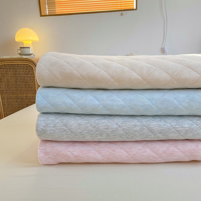 91家纺网 家纺一手货源 找家纺 （总）尺素 2025新款针织棉夏被系列-奶油