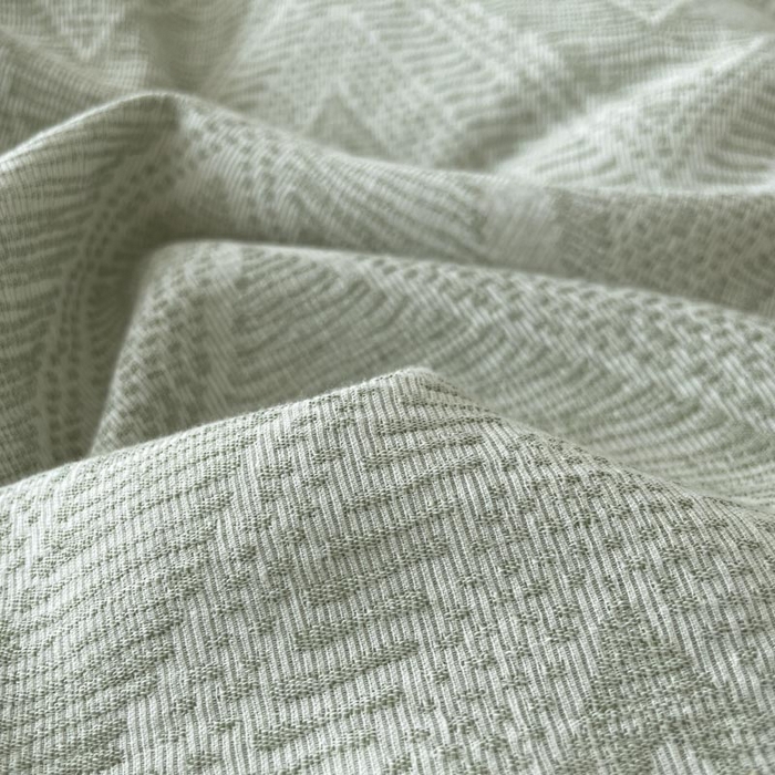 91家纺网 家纺一手货源 找家纺 ab家纺 2025新款全棉三层纱小提花四件套 伯爵-绿