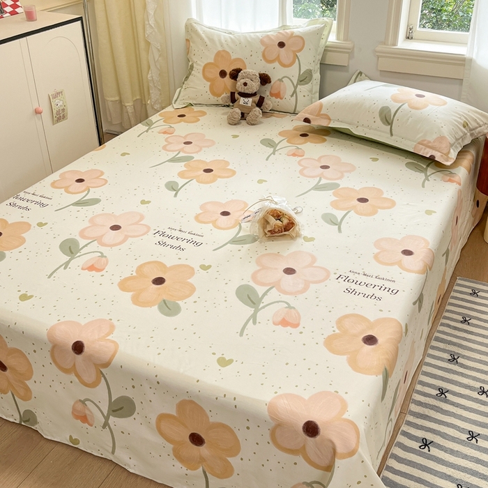 91家纺网 家纺一手货源 找家纺 菲梵家纺 2025新款小清新喷气印花全棉单品被套 曼影花幕