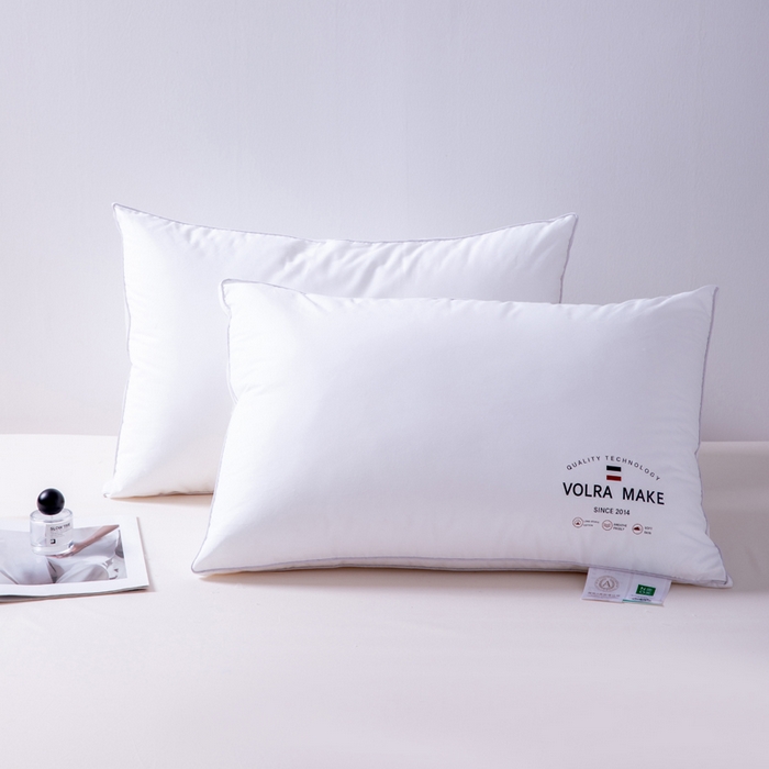 91家纺网 家纺一手货源 找家纺 凌云家纺 2025新款全棉高中低枕60新疆长绒棉立体5星级酒店枕纯棉白色枕 全棉高枕芯