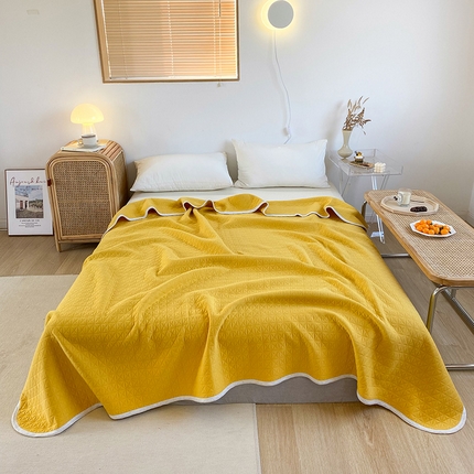 尺素 2025新款针织棉夏被系列-莫兰迪 莫兰迪-姜黄
