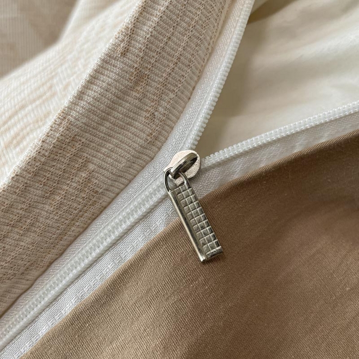 91家纺网 家纺一手货源 找家纺 ab家纺 2025新款全棉三层纱小提花四件套 伯爵-咖