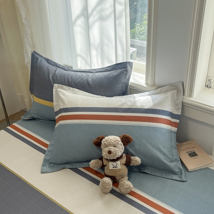 91家纺网 家纺一手货源 找家纺 菲梵家纺 2025新款小清新喷气印花全棉单品被套 晨光微出