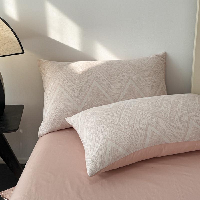 91家纺网 家纺一手货源 找家纺 ab家纺 2025新款全棉三层纱小提花四件套 伯爵 - 豆沙