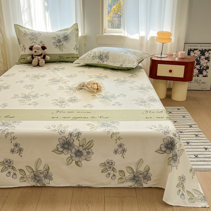 91家纺网 家纺一手货源 找家纺 菲梵家纺 2025新款小清新喷气印花全棉单品被套 缪斯女神