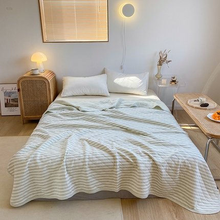 91家纺网 家纺一手货源 找家纺 （总）尺素 2025新款针织棉夏被系列-条纹