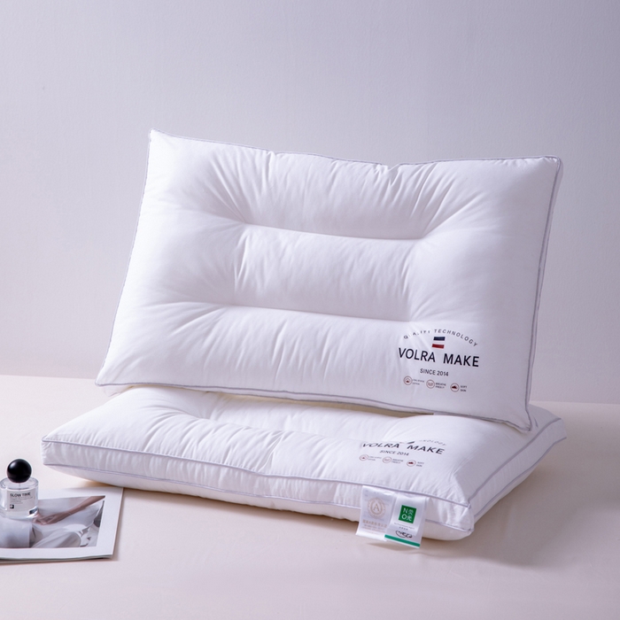 91家纺网 家纺一手货源 找家纺 凌云家纺 2025新款全棉高中低枕60新疆长绒棉立体5星级酒店枕纯棉白色枕 全棉中枕芯