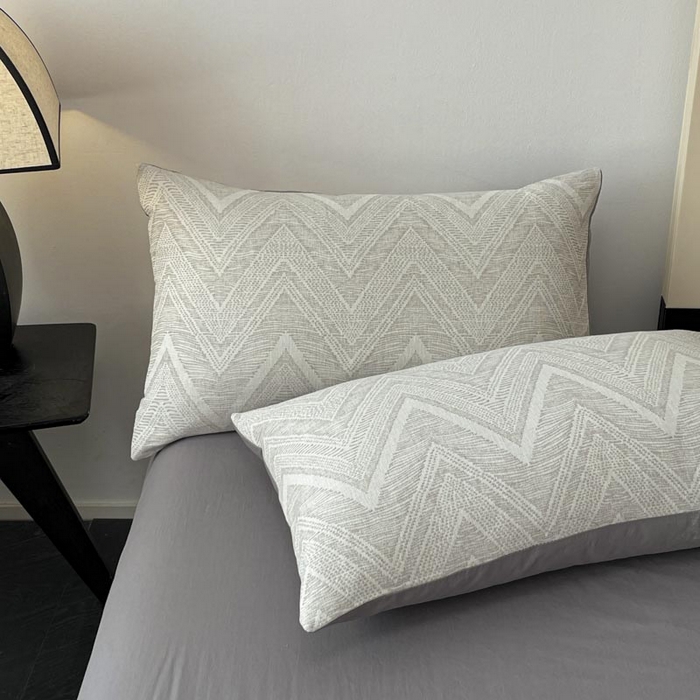 91家纺网 家纺一手货源 找家纺 ab家纺 2025新款全棉三层纱小提花四件套 伯爵-灰