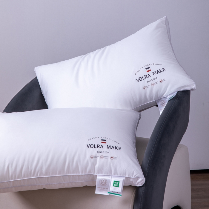 91家纺网 家纺一手货源 找家纺 凌云家纺 2025新款全棉高中低枕60新疆长绒棉立体5星级酒店枕纯棉白色枕 全棉高枕芯