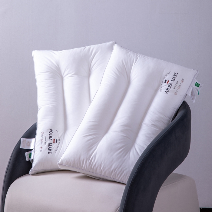 91家纺网 家纺一手货源 找家纺 凌云家纺 2025新款全棉高中低枕60新疆长绒棉立体5星级酒店枕纯棉白色枕 全棉中枕芯