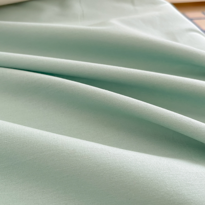 91家纺网 家纺一手货源 找家纺 韩巢家纺 2025新款格子纯色A类水洗棉床单单件 A类浅绿-床单