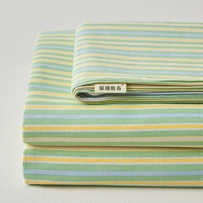 91家纺网 家纺一手货源 找家纺 首爱家纺 2025新款印花原棉标老粗布床单老粗布凉席软凉席 果绿条