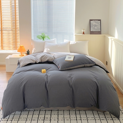 91家纺网 家纺一手货源 找家纺 （总）2025春夏新款双拼水洗棉全棉纯棉单品系列-单被套