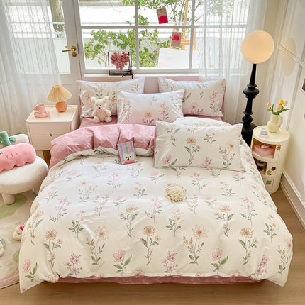 91家纺网 家纺一手货源 找家纺 （总）集布 2023新款12868全棉喷气印花单被套