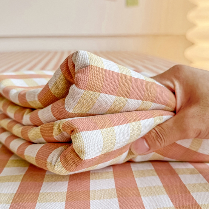 91家纺网 家纺一手货源 找家纺 棉乐町家居 2025年新款印花原棉标老粗布床单 艾格