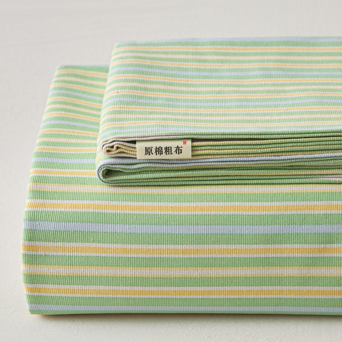 91家纺网 家纺一手货源 找家纺 首爱家纺 2025新款印花原棉标老粗布床单老粗布凉席软凉席 果绿条
