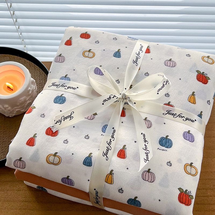 91家纺网 家纺一手货源 找家纺 暖芯优选 2025新款针织棉双层纱四件套小碎花被套床单床笠款学生三件套新款直播热款-叠拍图-系列一 水果派