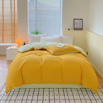 91家纺网 家纺一手货源 找家纺 （总）2025春夏新款双拼水洗棉全棉纯棉单品系列-单被套