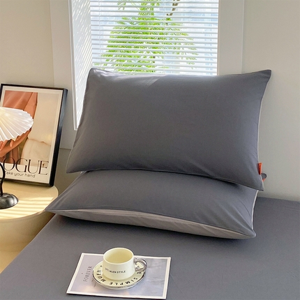 91家纺网 家纺一手货源 找家纺 （总）2025春夏新款双拼水洗棉全棉纯棉单品系列-单枕套