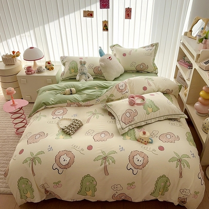 91家纺网 家纺一手货源 找家纺 2025新款全棉13070四件套（1） 森岛精灵