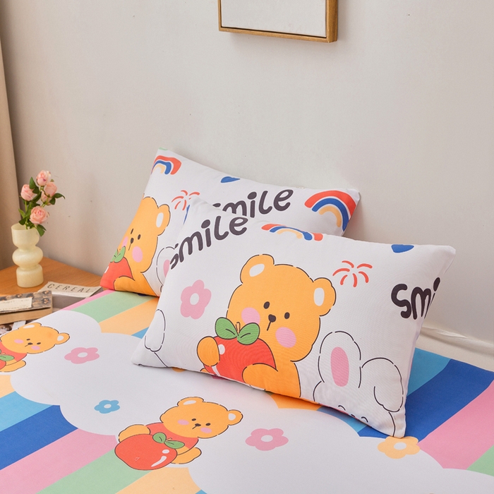 91家纺网 家纺一手货源 找家纺 首爱家纺 2025新款印花原棉标老粗布床单老粗布凉席软凉席 七彩花园