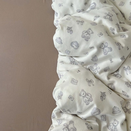 91家纺网 家纺一手货源 找家纺 2025新款针织棉双层纱四件套小碎花被套床单床笠款学生三件套新款直播热款-床图-系列一 礼物