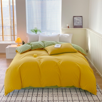 91家纺网 家纺一手货源 找家纺 （总）2025春夏新款双拼水洗棉全棉纯棉单品系列-单被套