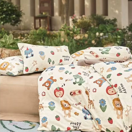 （总）未来家居 2024新款印花高克重臻棉绒四件套