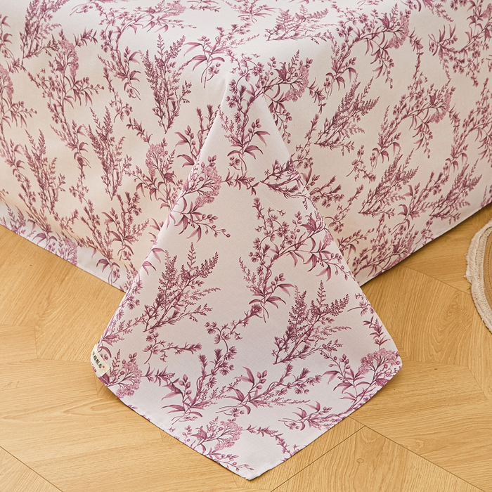 91家纺网 家纺一手货源 找家纺 首爱家纺 2025新款印花原棉标老粗布床单老粗布凉席软凉席 瑞莎