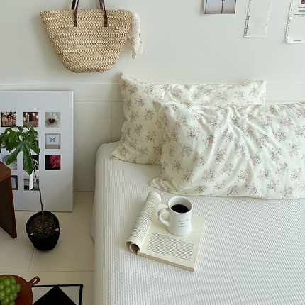 91家纺网 家纺一手货源 找家纺 （总）2025新款纯棉小清新小碎花学生枕套