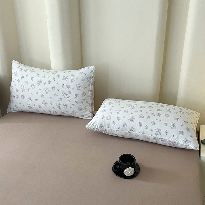 91家纺网 家纺一手货源 找家纺 2025新款针织棉双层纱四件套小碎花被套床单床笠款学生三件套新款直播热款-床图-系列一 礼物