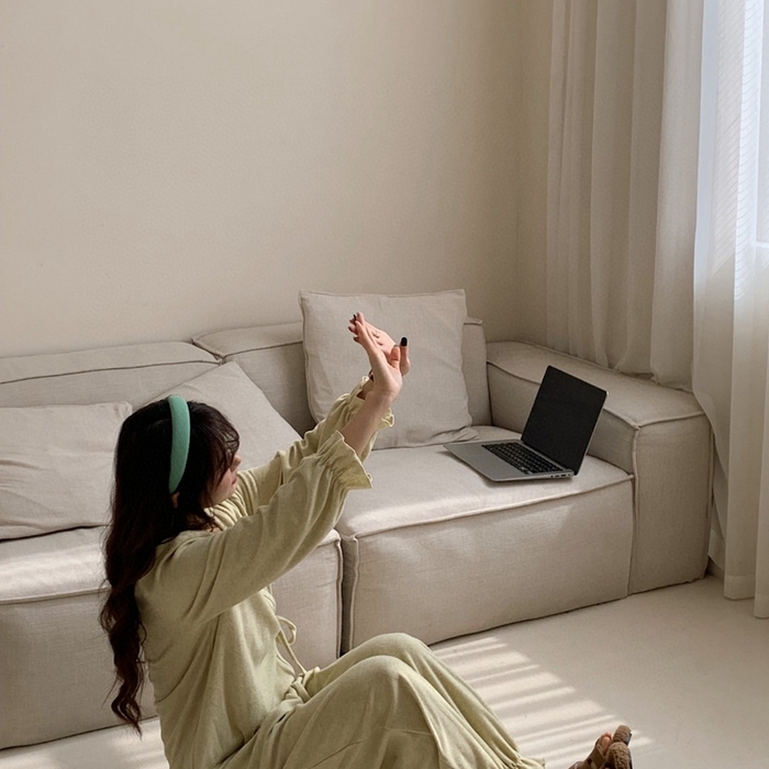 91家纺网 家纺一手货源 找家纺 妍景家居生活馆 毛巾绒系带套装 绿色